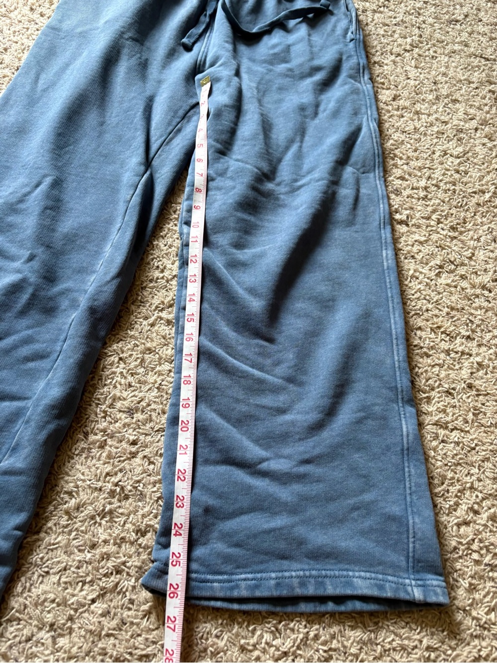 Mono B Slate Blue Cropped Sweatshirt and Wide-Leg Joggers Set - Picture 3 of 8